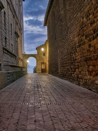 very nice view of pienza a medieval village in val d orcia,italyの写真素材