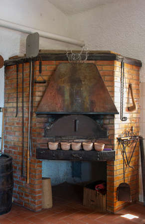 a very nice pizza oven inside a houseのeditorial素材