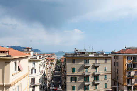 aerial view of la spezia a beautiful town in italyのeditorial素材