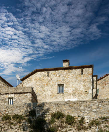 detail of fivizzano a medieval village in lunigianaのeditorial素材