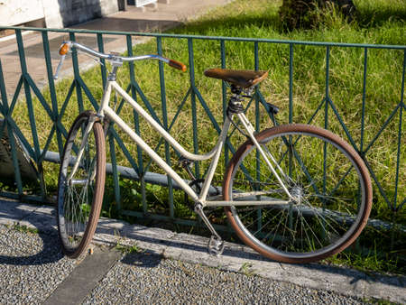 detail of bicycle in my townの写真素材