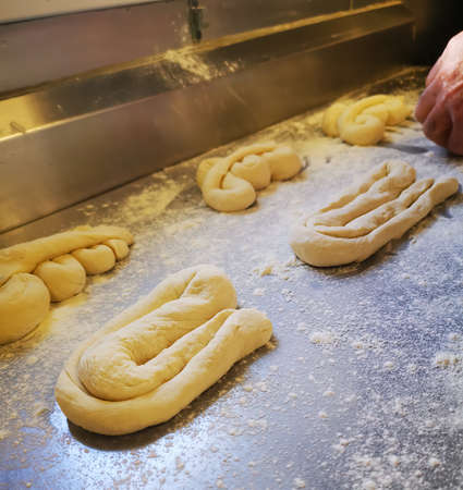 preparation of fresh bread on board a ship