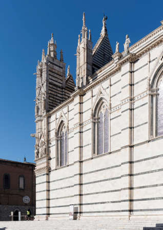 Siena Cathedral (Duomo di Siena) is a medieval church, now dedicated to the Assumption of Mary, completed between 1215 and 1263, Siena, Italyの写真素材