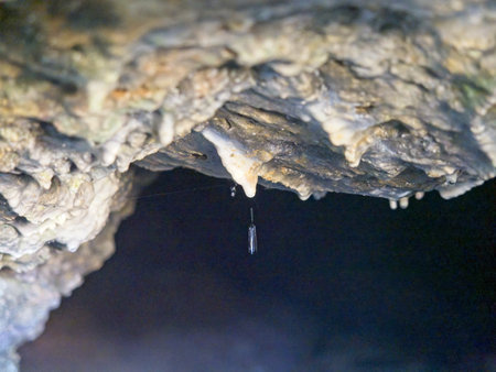 cave ofocca lupara in la spezia full of stalactites and stalagmites in Liguria