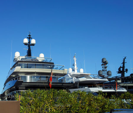 luxury yacht in a harbor in italy