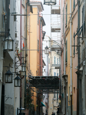 Street in Portovenere, Italyの写真素材