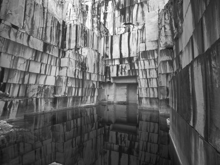 very nice view of massa marble quarryの写真素材