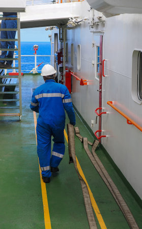 Fire drill training on board,For the crew In-ship,