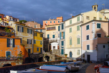 detail of tellaro a very beautiful place in italyの写真素材