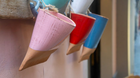 empty cornets for street foodの写真素材