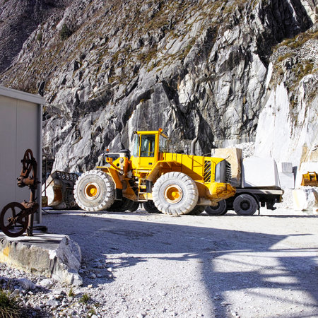 Very nice view of massa marble quarryの写真素材