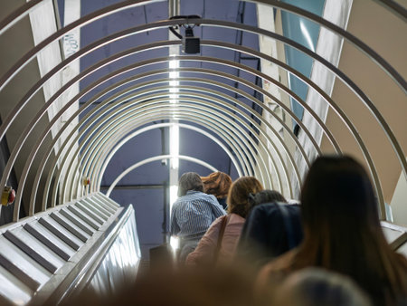 Modern subway station in Naples, Italy