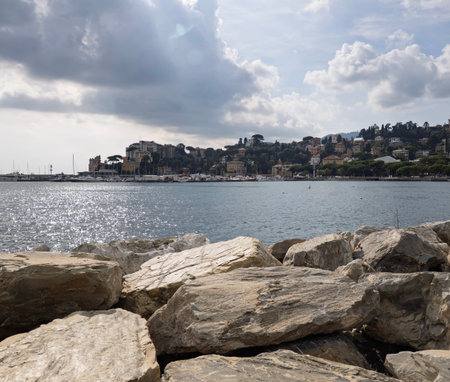 Rapallo, a very nice village in Liguria, Italyの写真素材