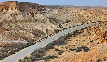 Machtesh Ramon - erosion crater in the Negev desert, the most picturesque natural landmark of Israel .? Unearthly landscapes, geological phenomena, absolute silence.の写真素材