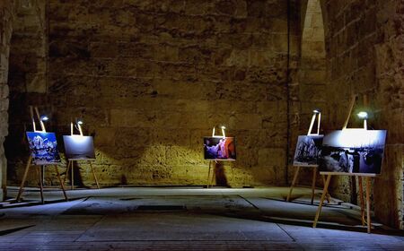 exhibition of paintingsの写真素材