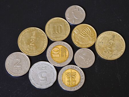 Coins of israelの写真素材