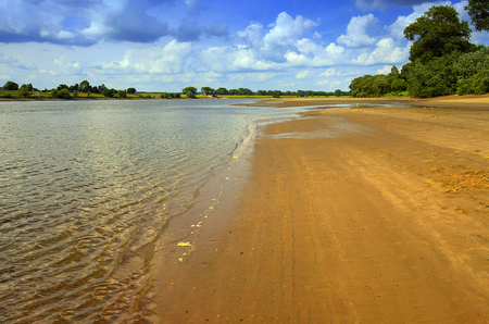 Germany Elba river sand, beach, summer, a beautiful place to relaxの写真素材