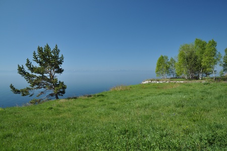 At the big lakeの写真素材