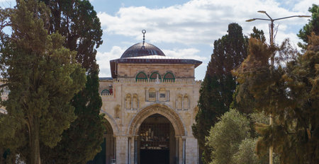 Al-Aqsa Mosque at the old city of Jerusalem,Palestineの写真素材