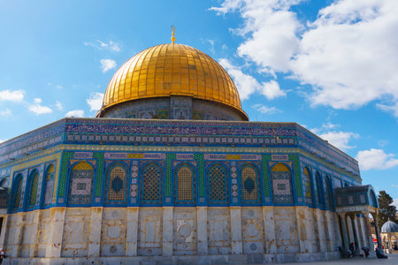 The Dome of the rock, Al-Aqsa Mosque, Jerusalem old city, Palestineの写真素材