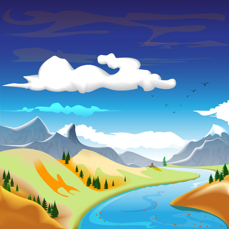 Autumn in the mountainsのイラスト素材