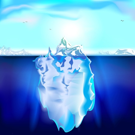 Icebergのイラスト素材