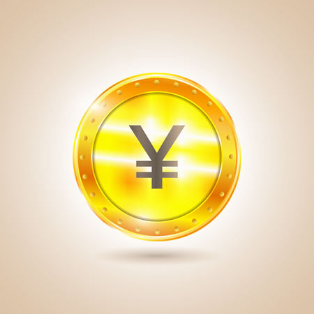 Money - Coin yen. Vector illustrationのイラスト素材
