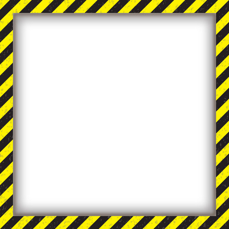 Abstract geometric square frame, with diagonal black and yellow. Vector illustrationのイラスト素材