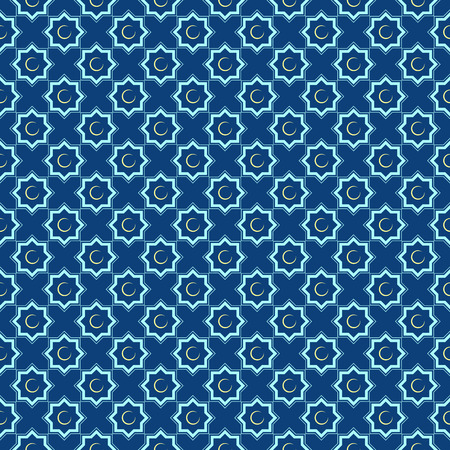 Seamless patterns. Background with seamless pattern in islamic style. Illustrationの写真素材