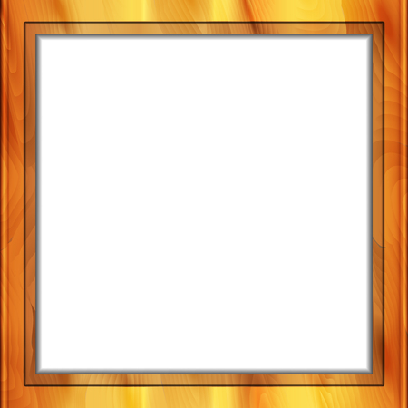 Square wooden frame. illustrationのイラスト素材