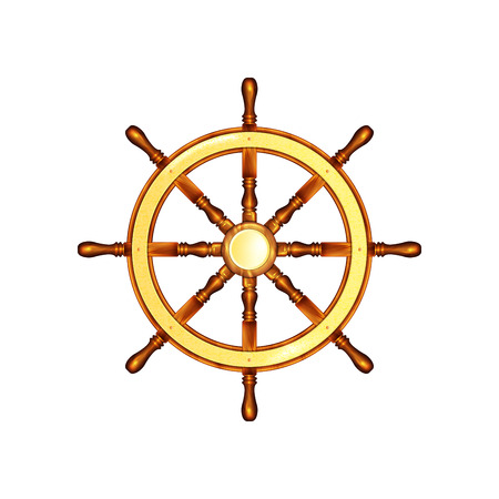 Steering wheel Marine. Steering wheel. illustrationのイラスト素材