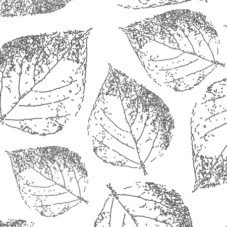 Birch leaves. Seamless pattern.のイラスト素材