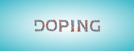 Doping, banned drugs, vector illustrationのイラスト素材