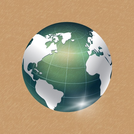 Earth globe, globe, glass, vector illustrationのイラスト素材