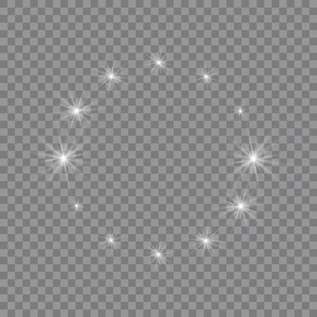 Abstraction, frame of stars, round shape. Illustrationの写真素材