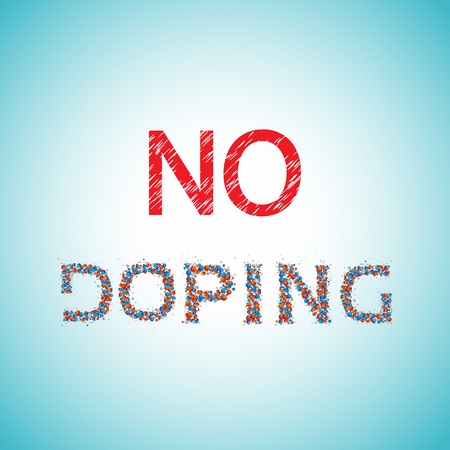 No doping, banned drugs, illustrationの写真素材