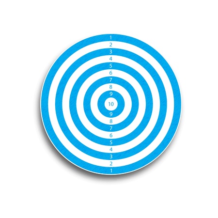 The target is 10 points, blue, illustrationの写真素材