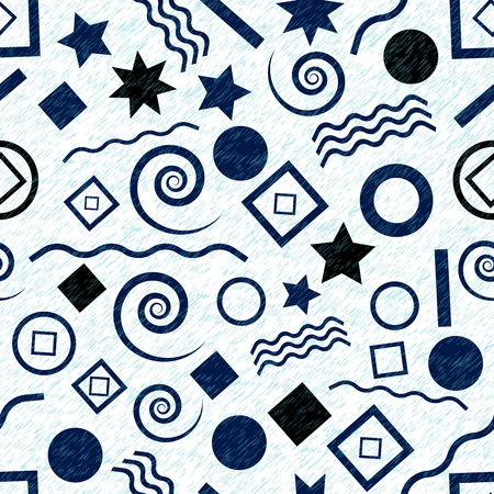 Abstract marine pattern, maritime shapes. Illustrationの写真素材