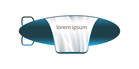 Airship or blimp. The template is editable. Vector illustrationのイラスト素材