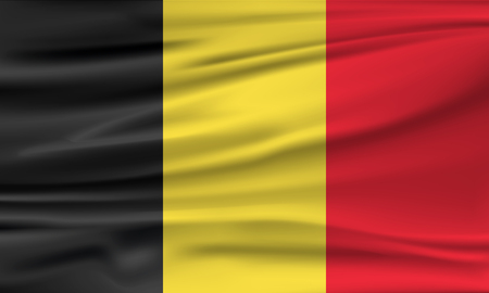 Vector flag of Belgium. Vector illustrationのイラスト素材