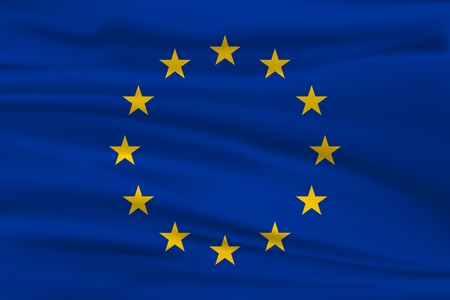 Vector flag of the European Union. Vector illustrationのイラスト素材