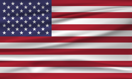Vector flag of USA. Vector illustrationのイラスト素材