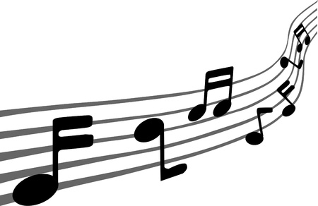 Music notes on stavesのイラスト素材