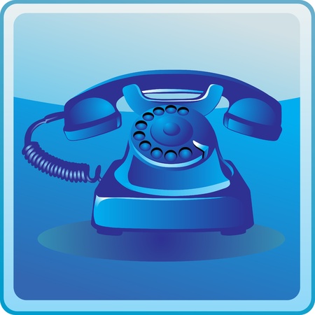 Blue Classic Phone iconのイラスト素材