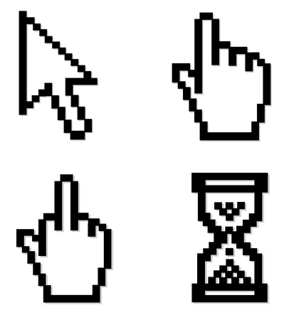 pixel cursorsのイラスト素材