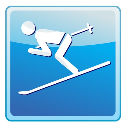 Ski sign iconのイラスト素材