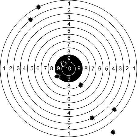 Shot on target のイラスト素材