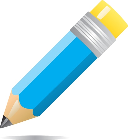 Color pencil isolated on white background Illustration のイラスト素材