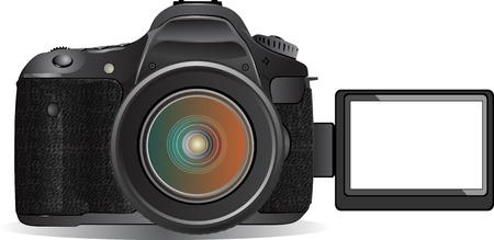 digital SLR camera のイラスト素材