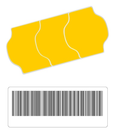 price tag with barcode のイラスト素材